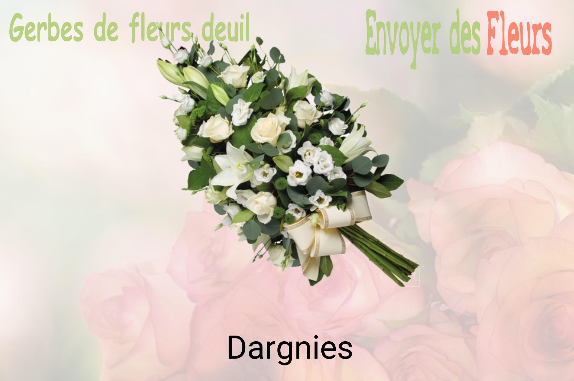 Gerbe de fleurs de deuil livrée à Dargnies